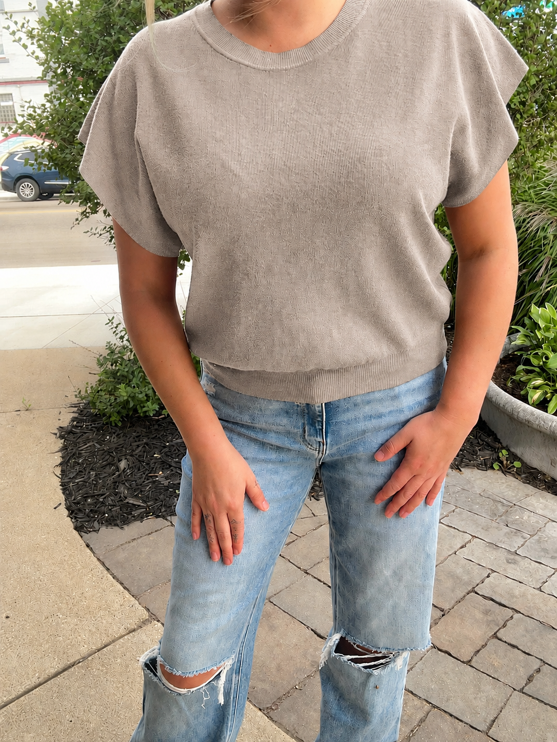 Dolman Sleeve Knit Sweater