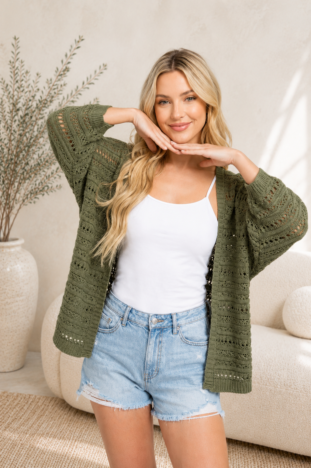 Crochet Dolman Sleeve Cardigan
