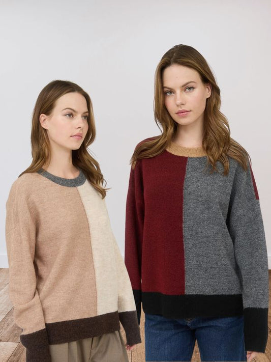 Colorblock Knit Sweater-2 Colors!
