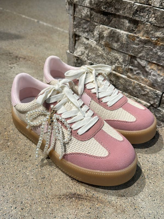 MIA Axel Pink & Mauve Bow Sneaker