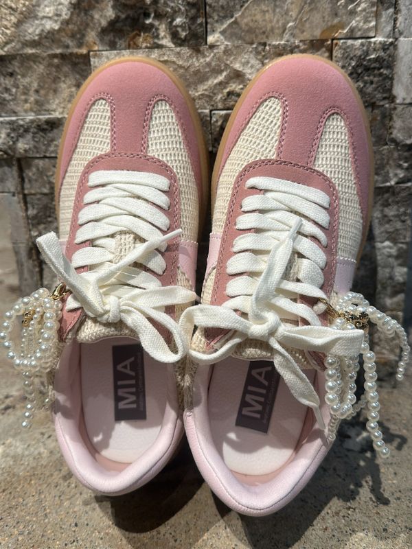 MIA Axel Pink & Mauve Bow Sneaker
