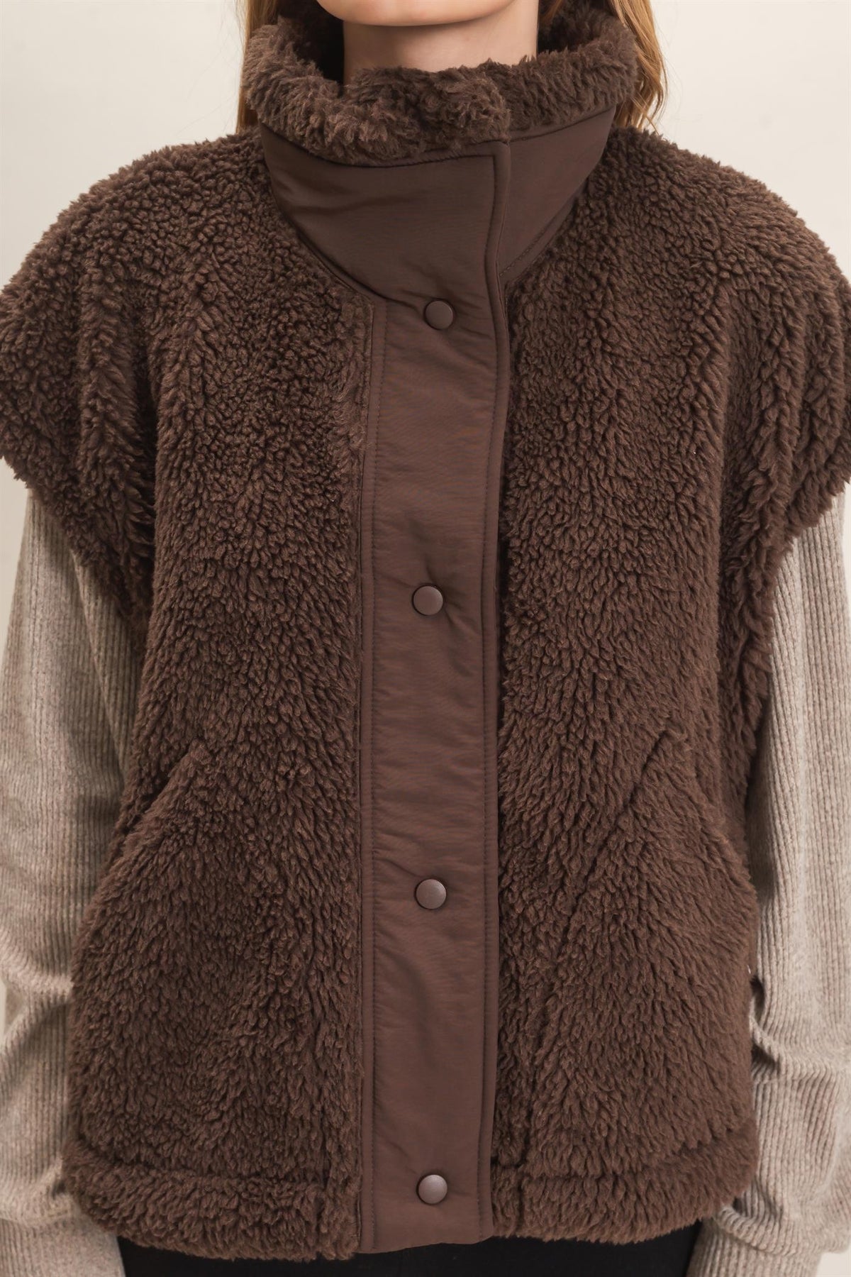 Tie Side Sherpa Vest