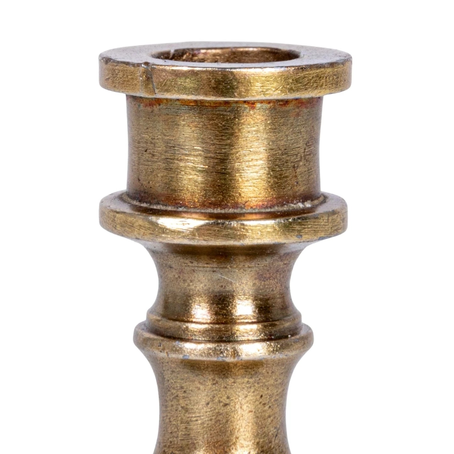 Cast Aluminum Taper Holder, Antique Brass Finish (Holds 1/2" Taper)