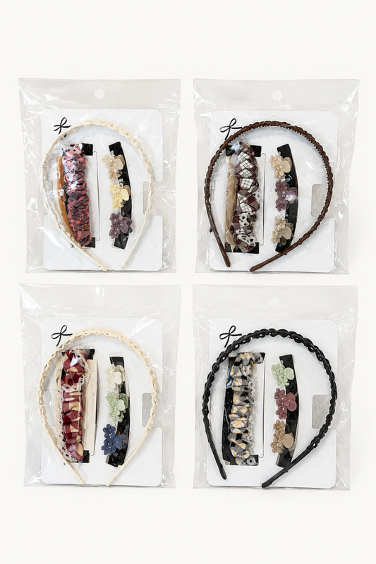 Assorted Floral Hair Accessory Gift Set