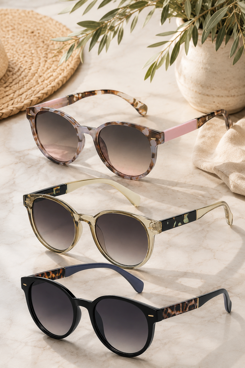 Giselle Round Acetate Sunglasses