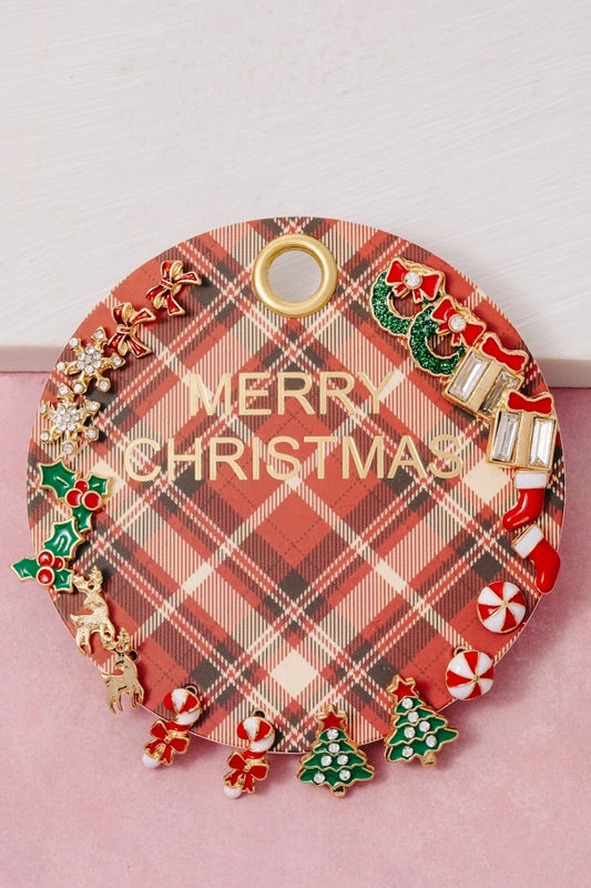 Stockings: Assorted Christmas Themed Earrings Set