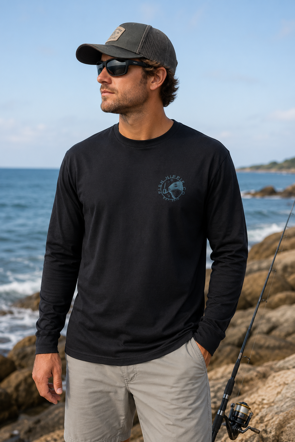 Fish Hippie Puffer Fish LS Tee