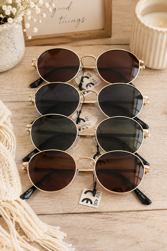 Modern Tinted Round Sunglasses