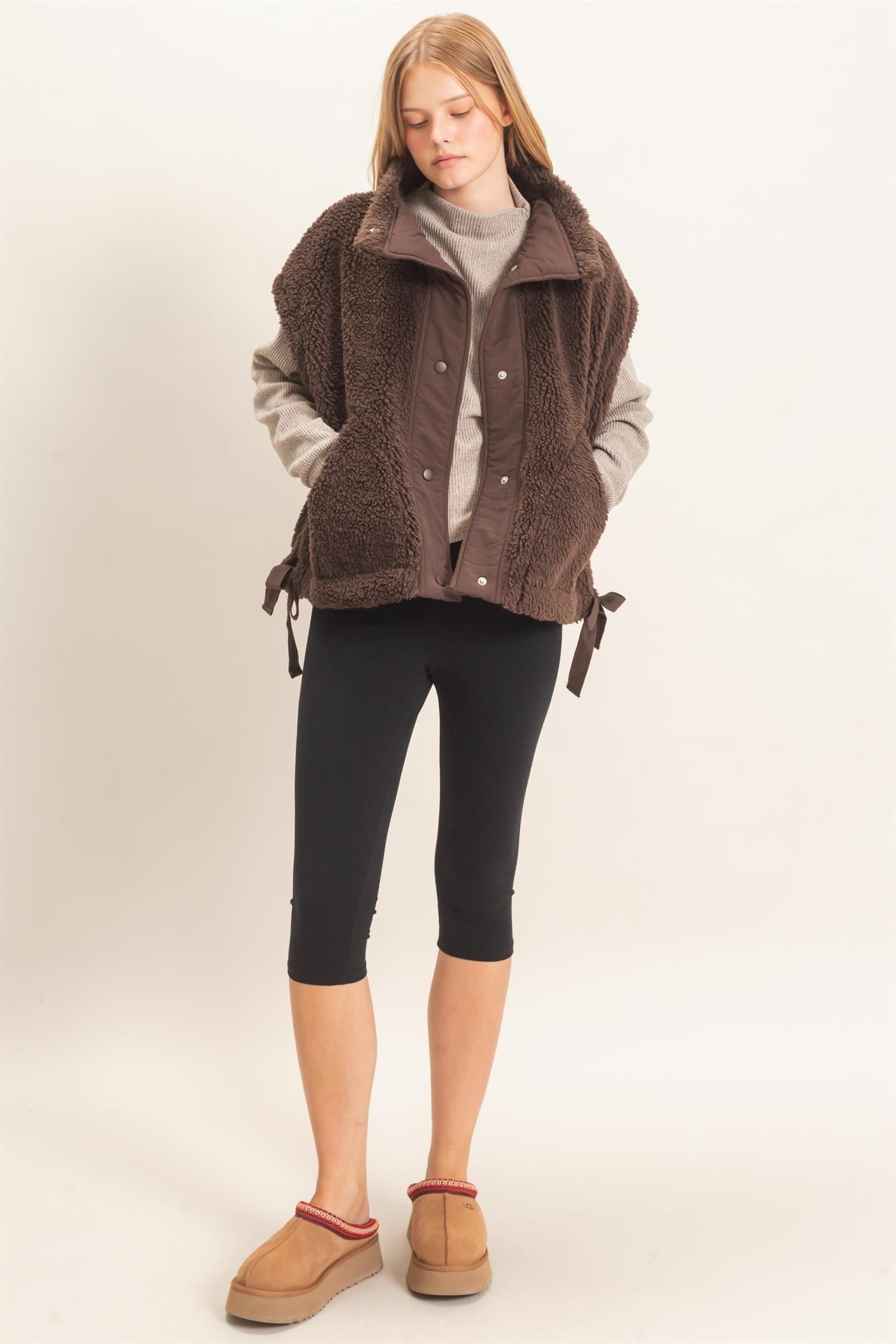 Tie Side Sherpa Vest