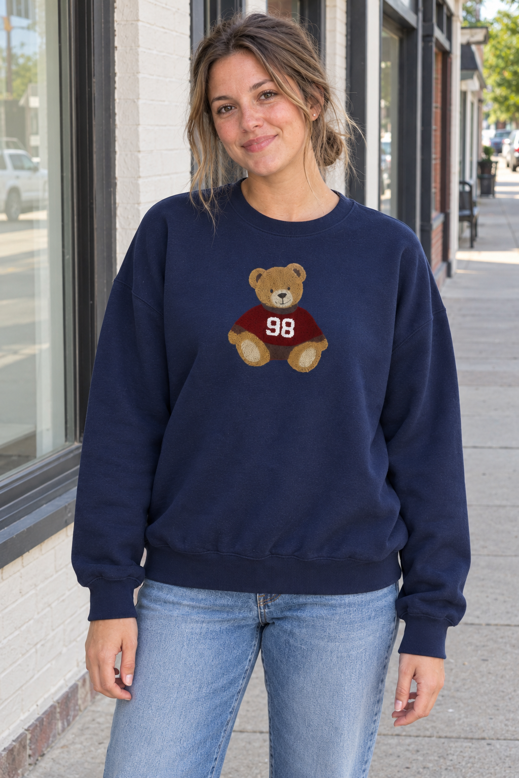 Bear Chenille Patch Sweatshirt