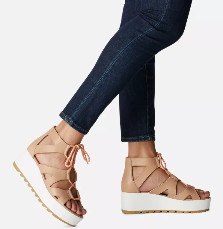 Sorel Cameron Flatform Lace Wedge Sandal.