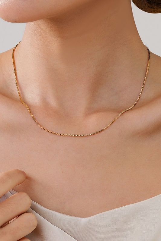 18K Box Gold Mixed Chain Necklace