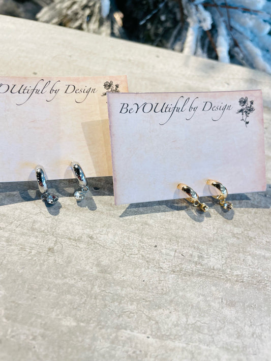 Noelle Dainty Hoop Earrings- 2 Colors!.