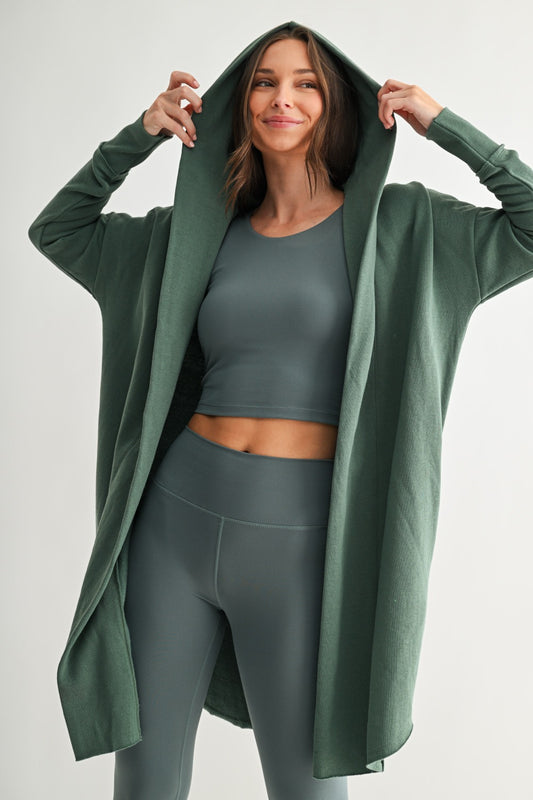 Chic Longline Hoodie Cardigan-2 Colors!
