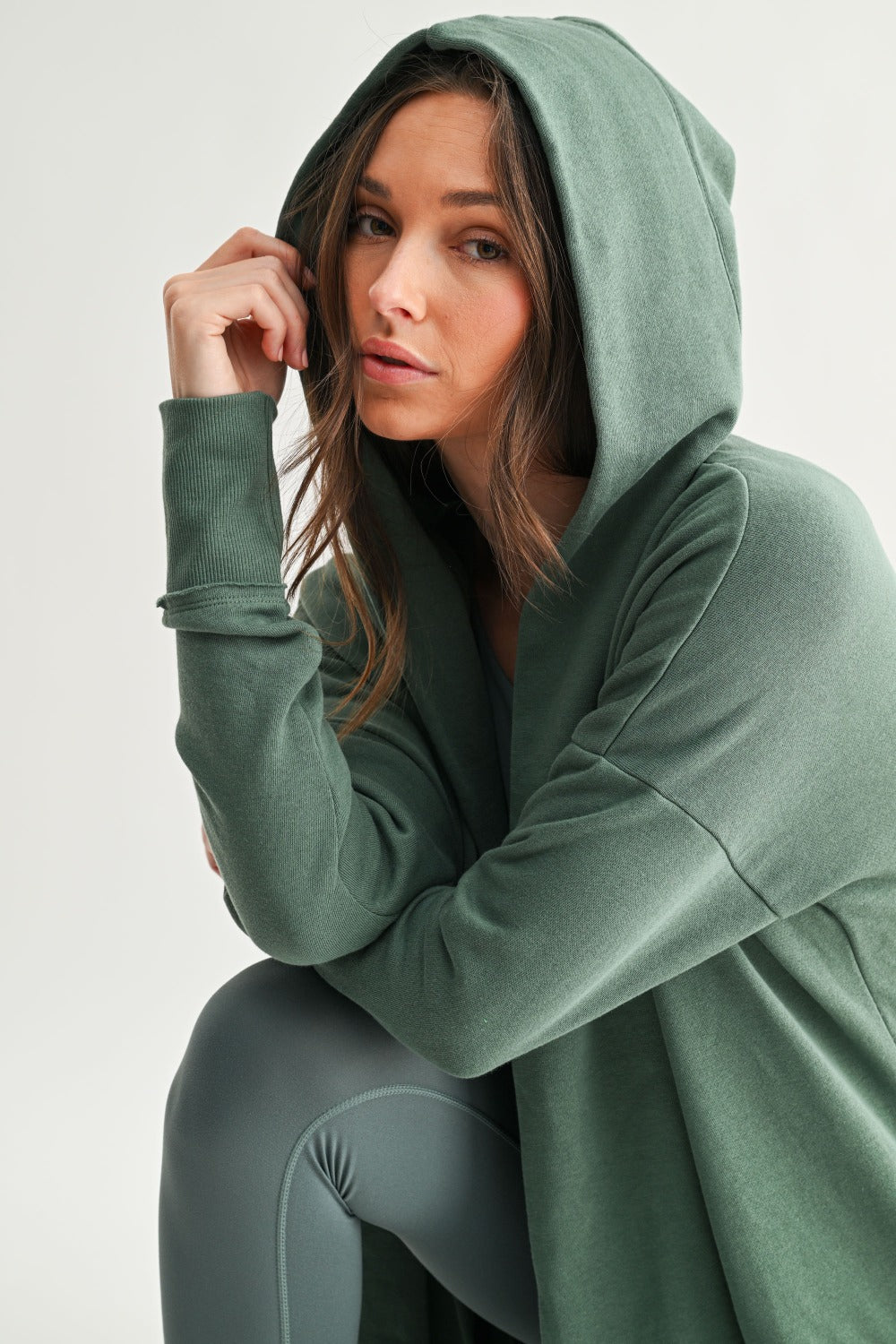 Chic Longline Hoodie Cardigan-2 Colors!