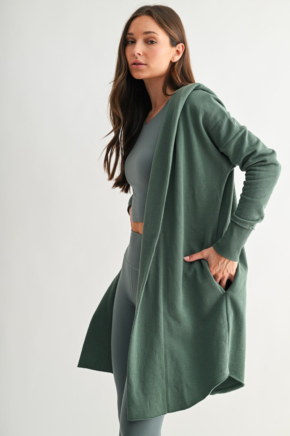 Chic Longline Hoodie Cardigan-2 Colors!