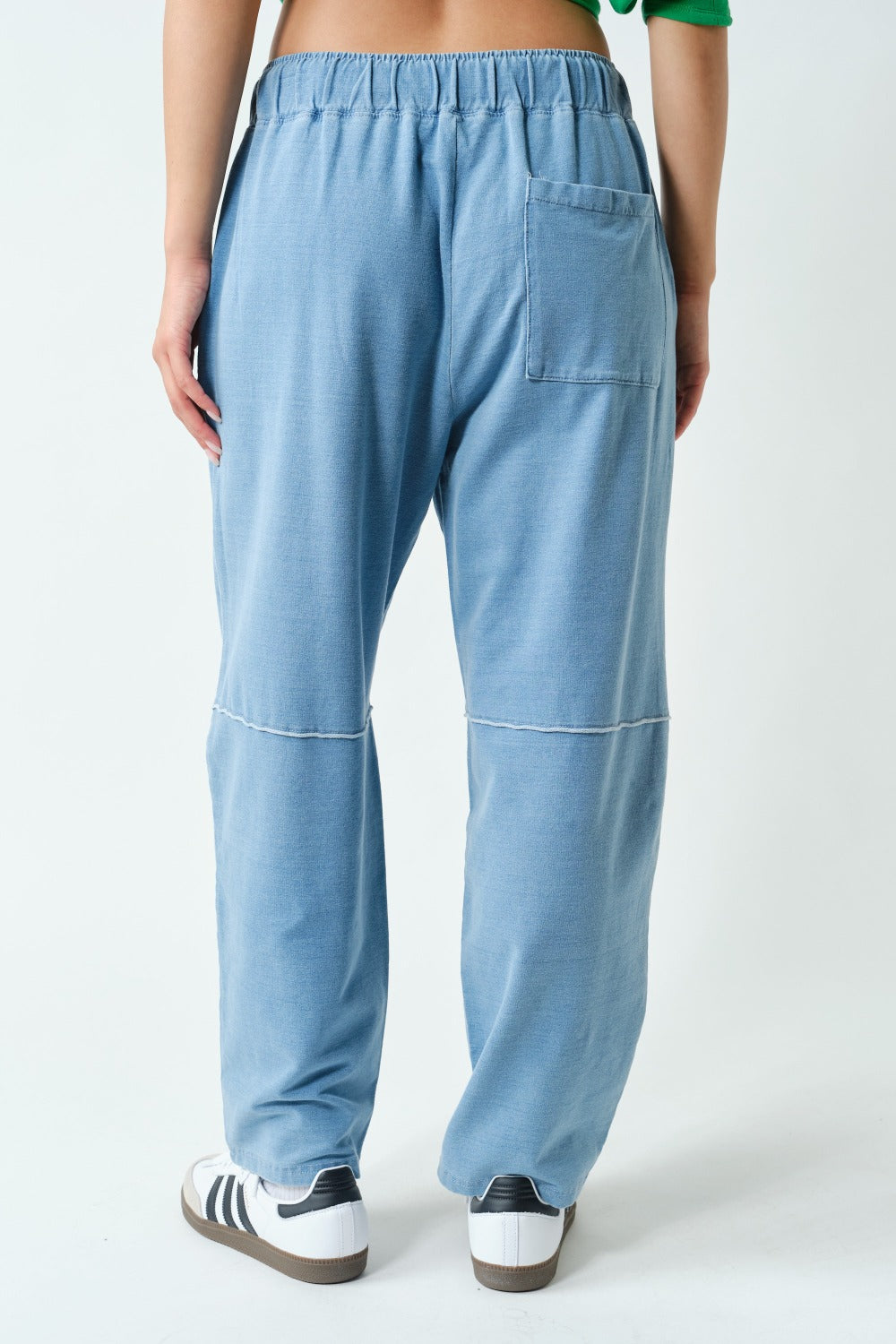 Mineral Wash Cropped Straight Pants