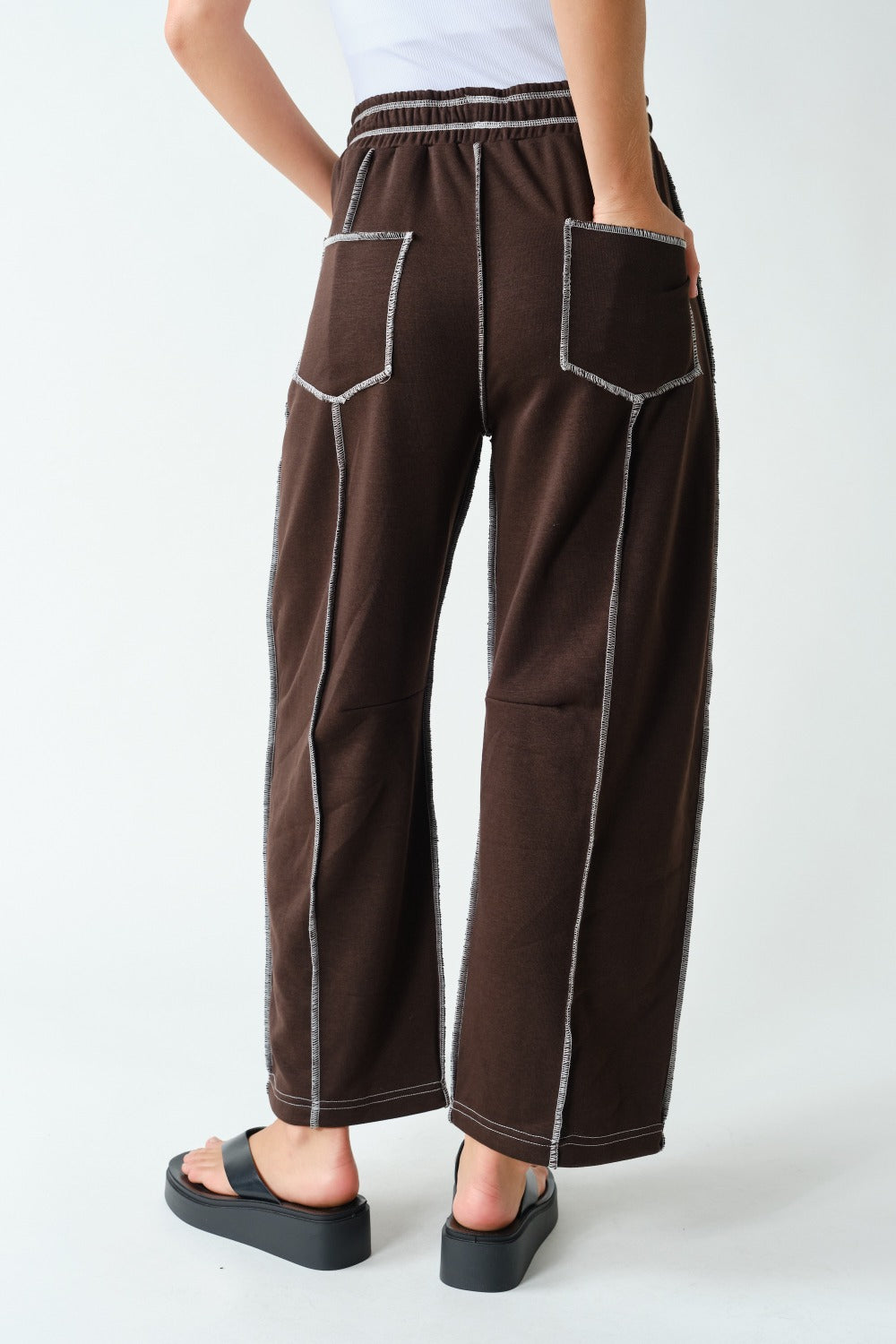 Lennox Raw Edge Wide Leg Sweatpants