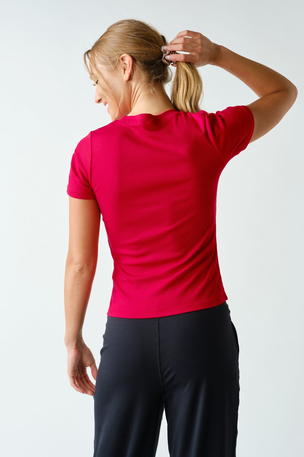 Essential Micro Ribbed Fitted Tee