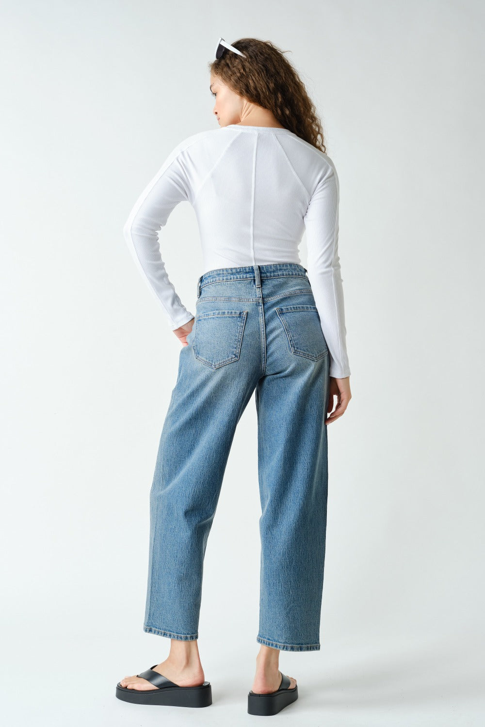 Micro Rib Snap Front Top