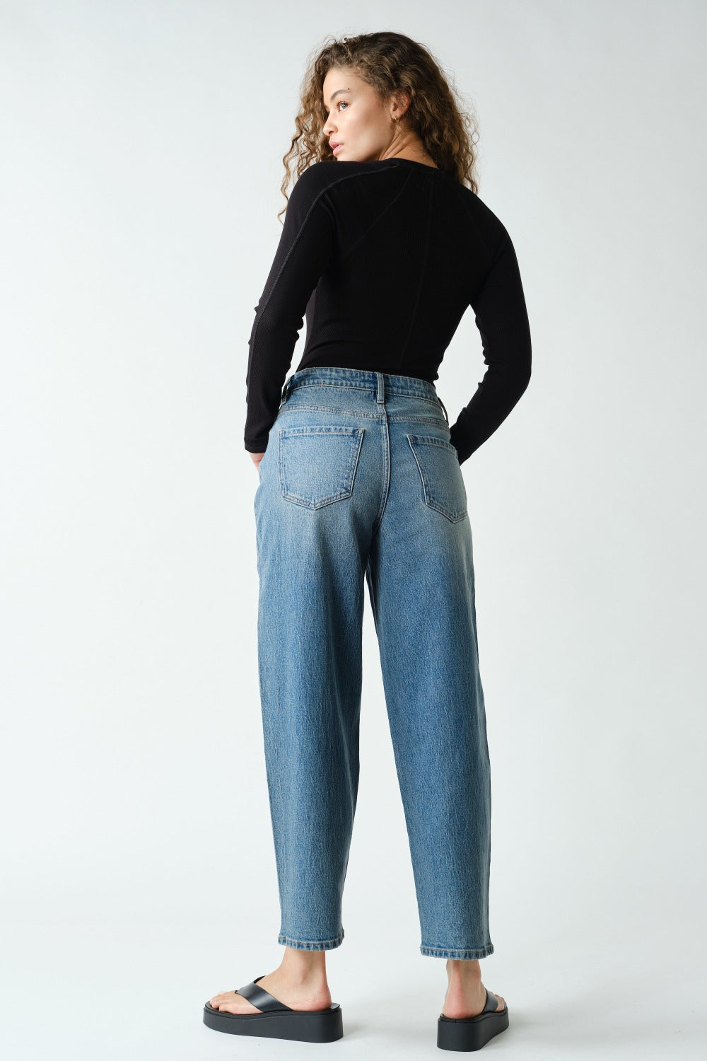 Micro Rib Snap Front Top