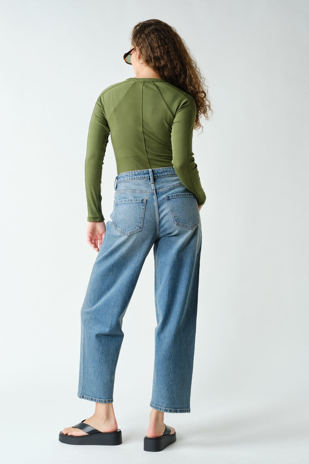 Micro Rib Snap Front Top