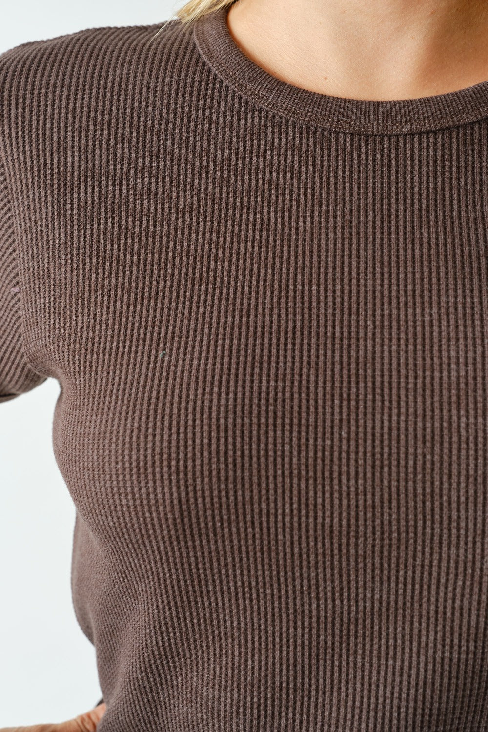 Essential Waffle Knit Short Sleeve Tee
