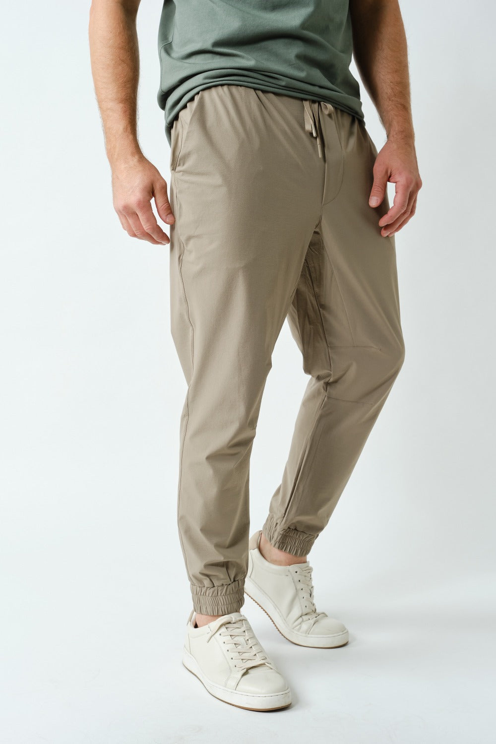 Men's High Waisted Zip Ankle Joggers