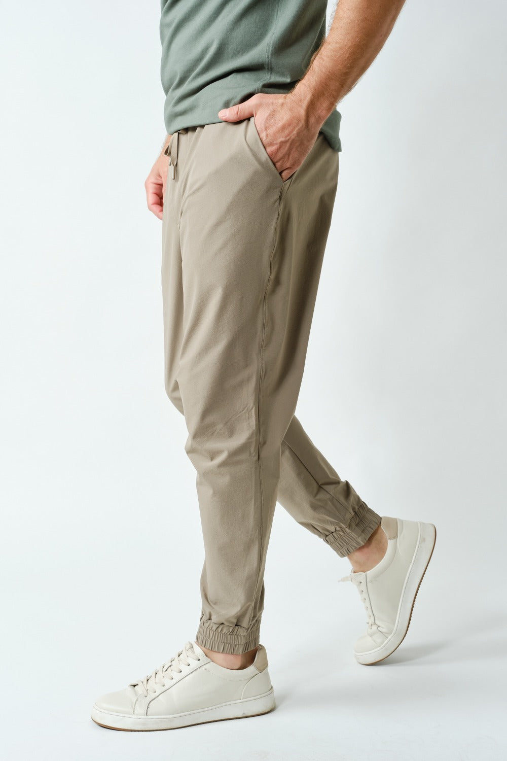 Men's High Waisted Zip Ankle Joggers