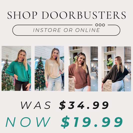 DOORBUSTER Dolman Sweater- 4 Colors!.