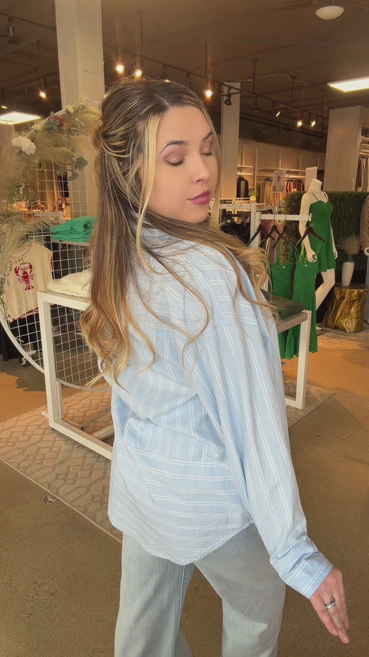 Classic Striped Button-Down Shirt