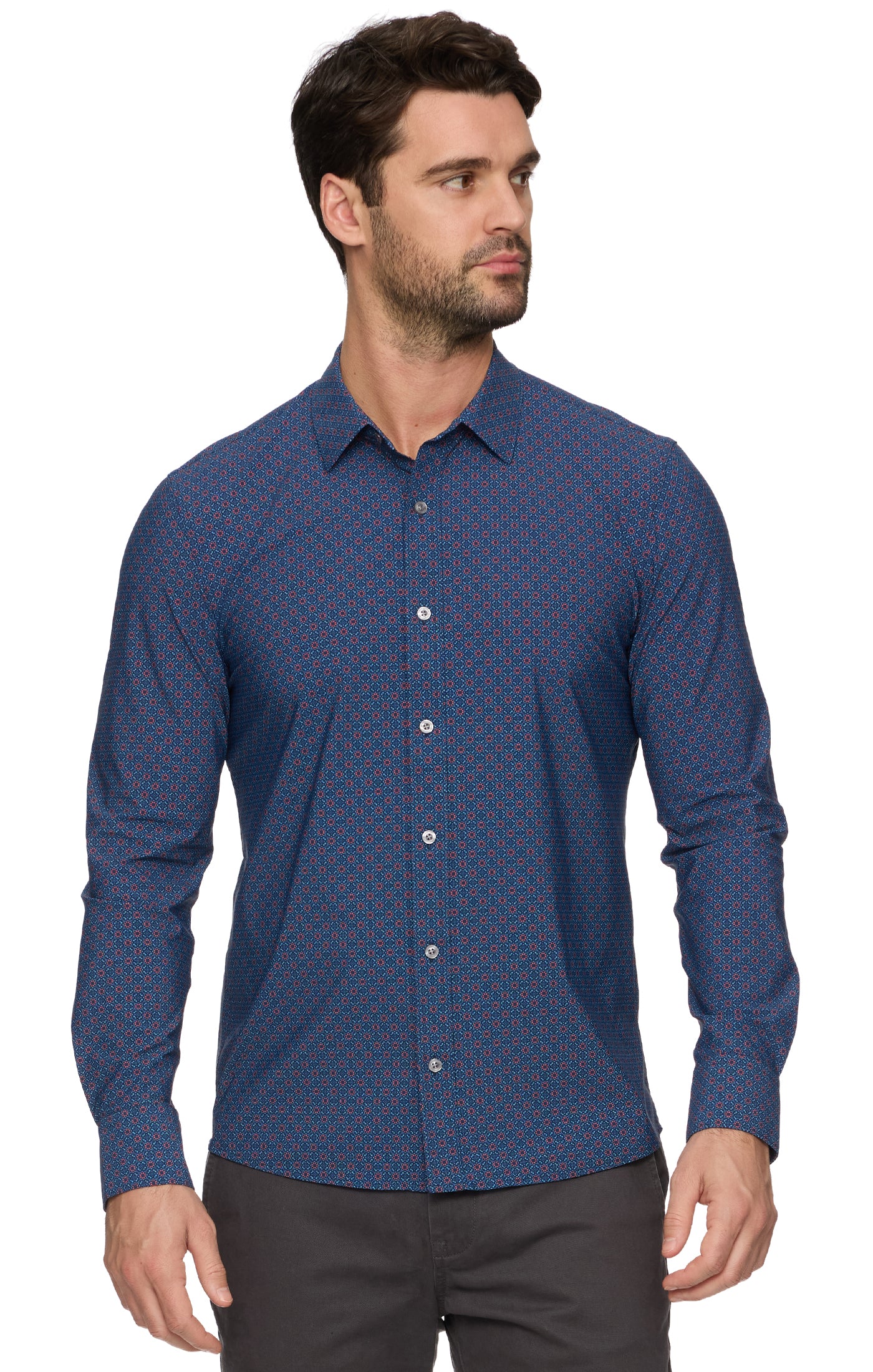 AMOS LS PRINTED JOURNEY SHIRT