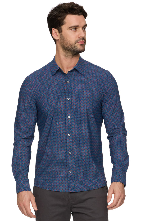 AMOS LS PRINTED JOURNEY SHIRT