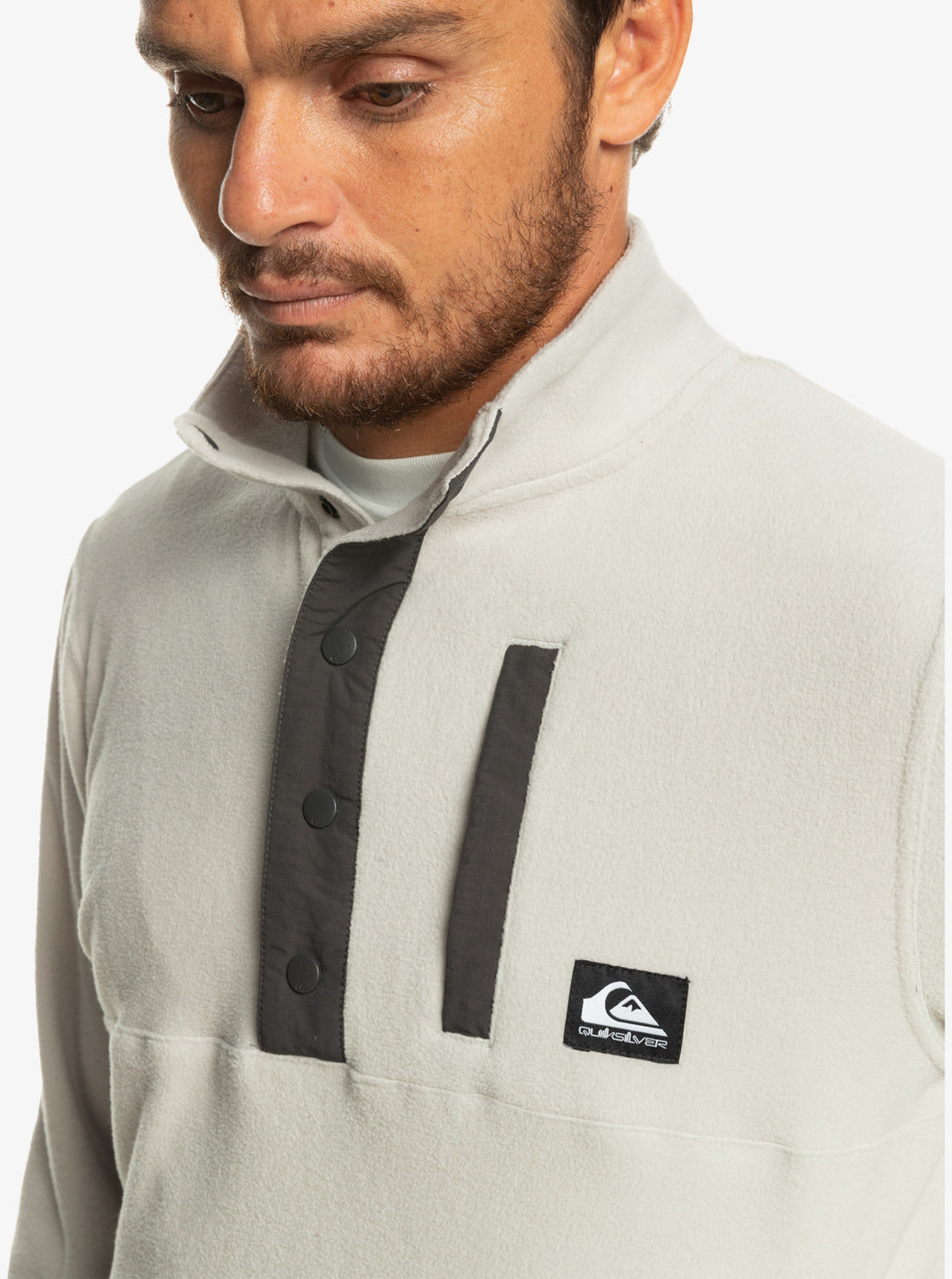 Quiksilver No Destination Snap Fleece Pullover.