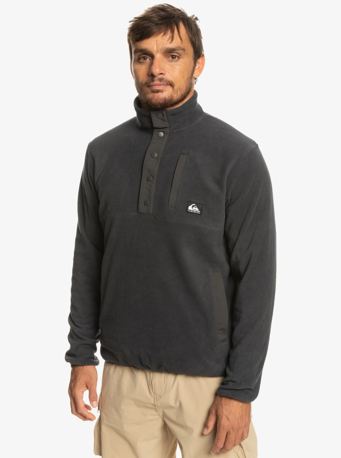 Quiksilver No Destination Snap Fleece Pullover.