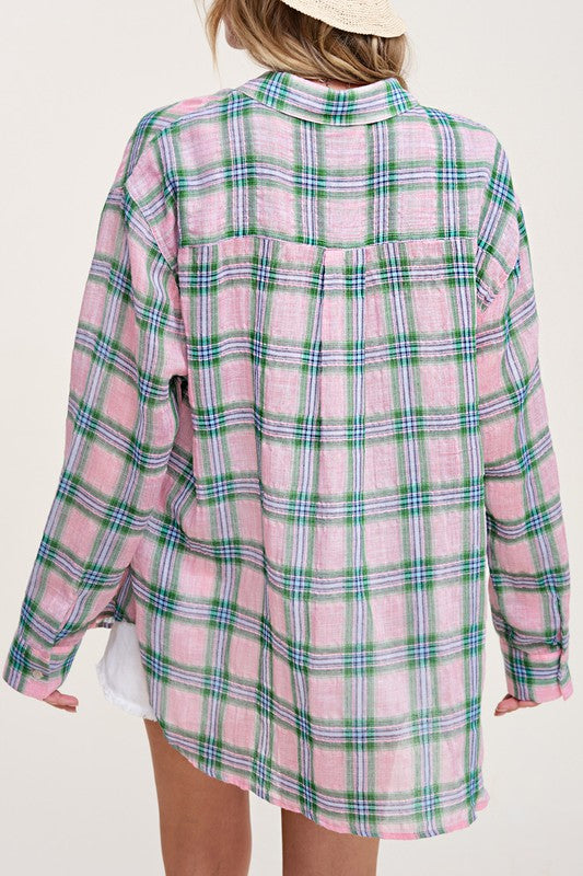 Emory Plaid Button Up Shirt- 2 Colors!.