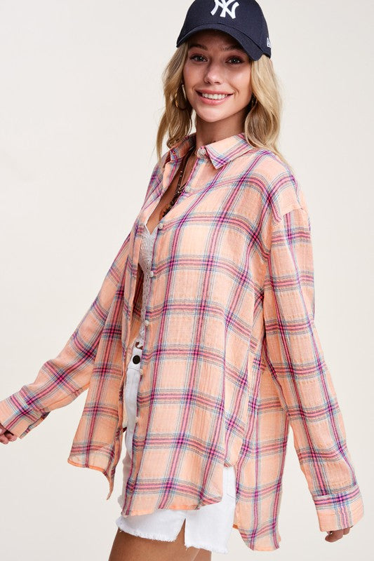 Emory Plaid Button Up Shirt- 2 Colors!.